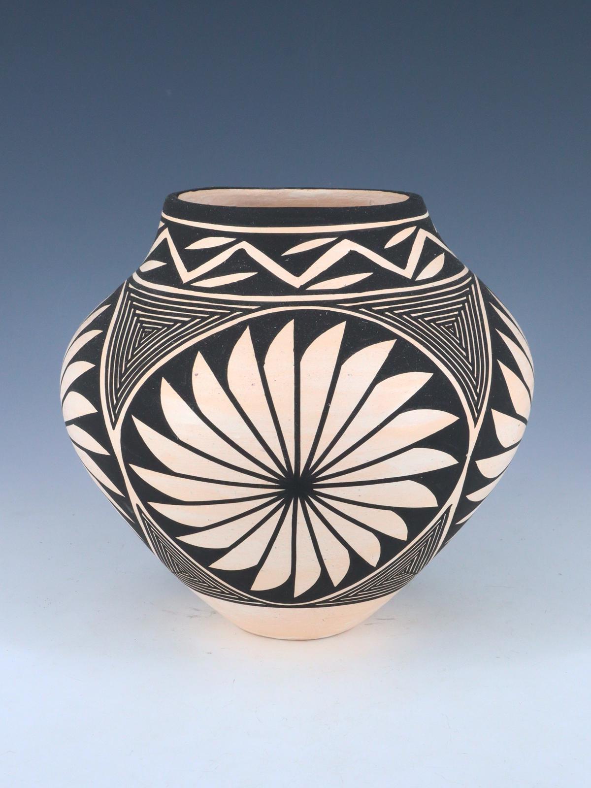 Acoma Pueblo Hand Coiled Geometric Painted Pottery - PuebloDirect.com