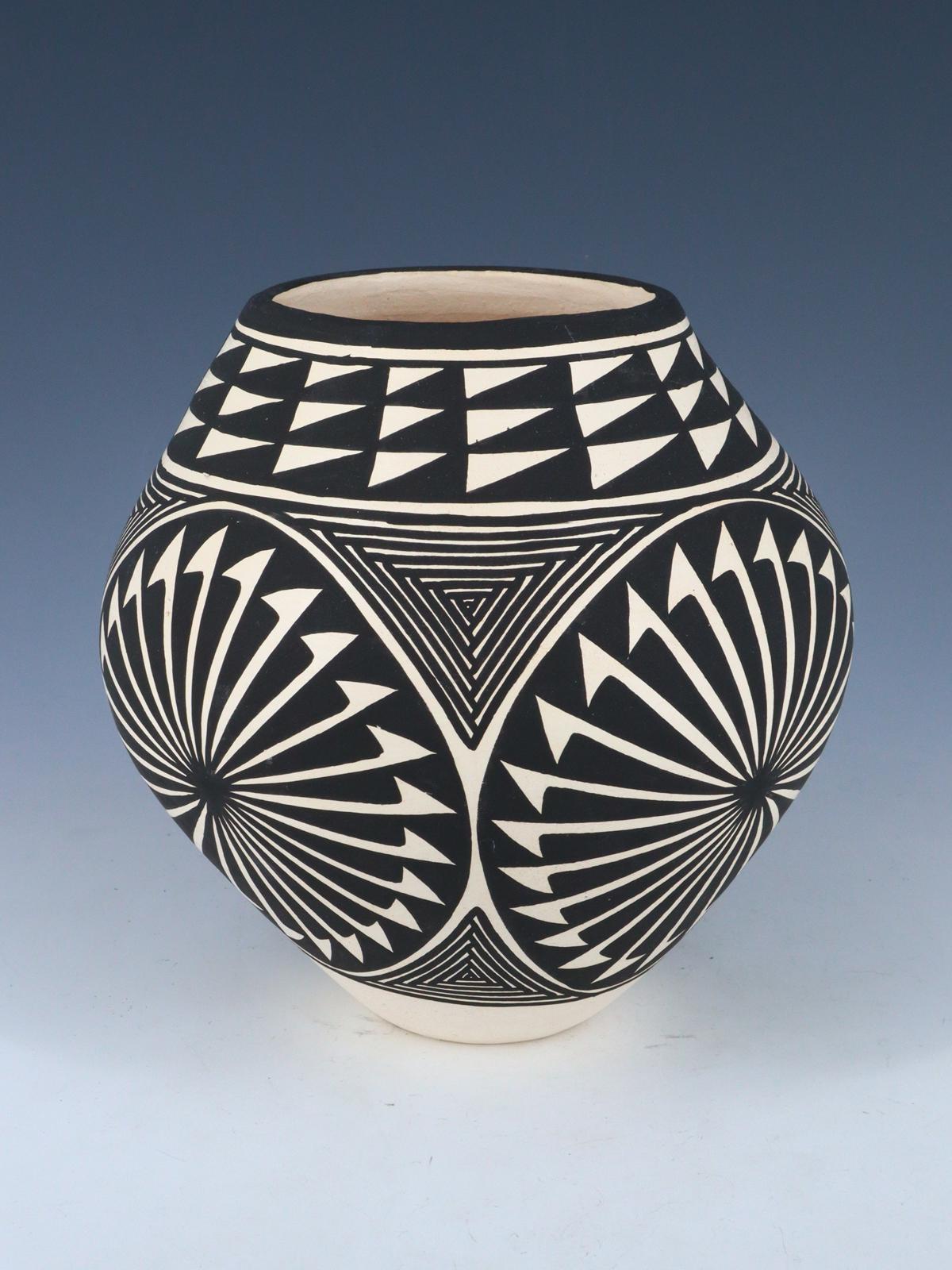 Acoma Pueblo Hand Coiled Geometric Painted Pottery - PuebloDirect.com