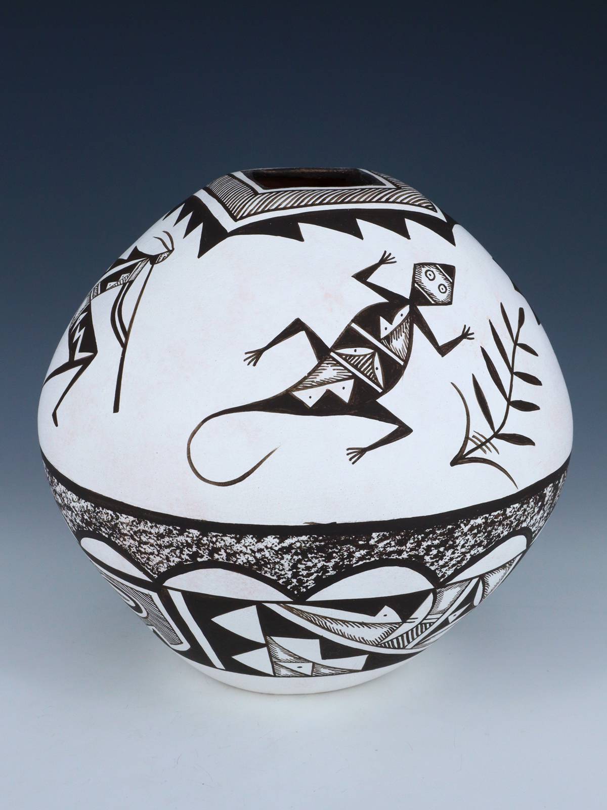 Acoma Style Hand Coiled Pottery Vessel - PuebloDirect.com