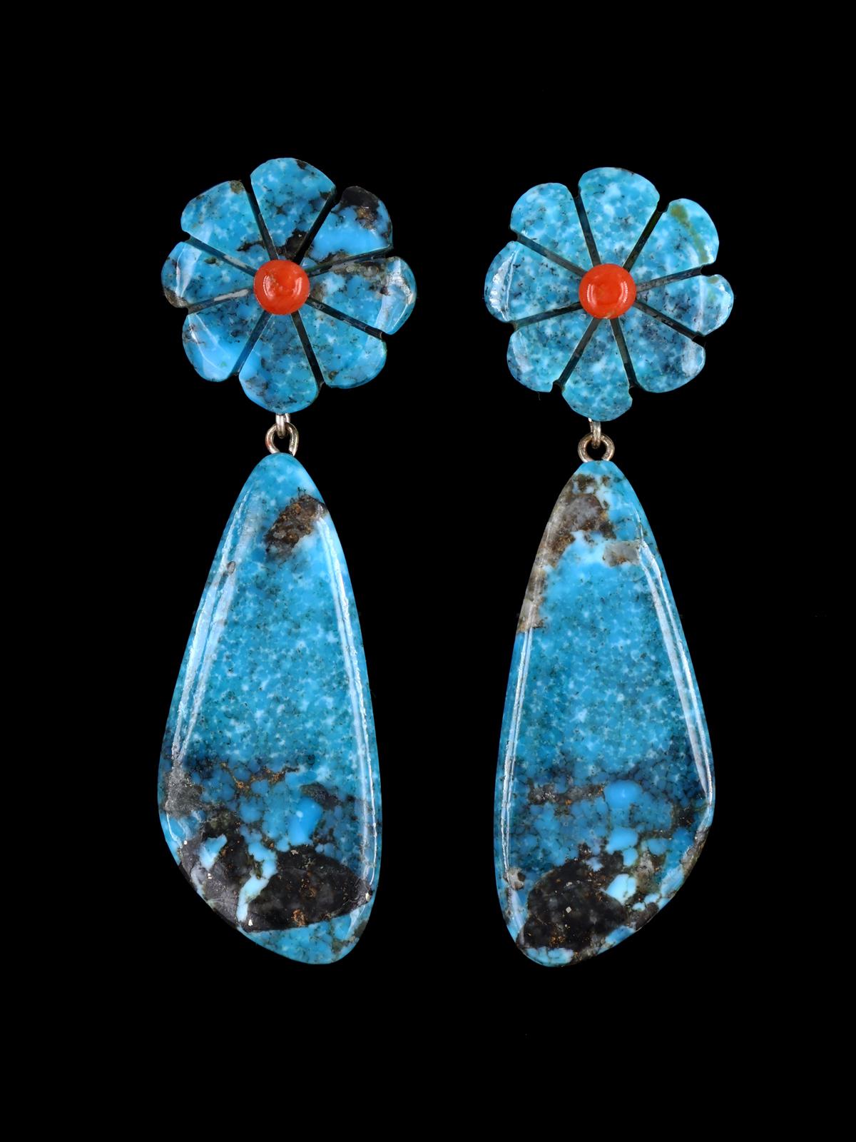 Pendientes colgantes con mosaico y poste con incrustaciones de Santo Domingo