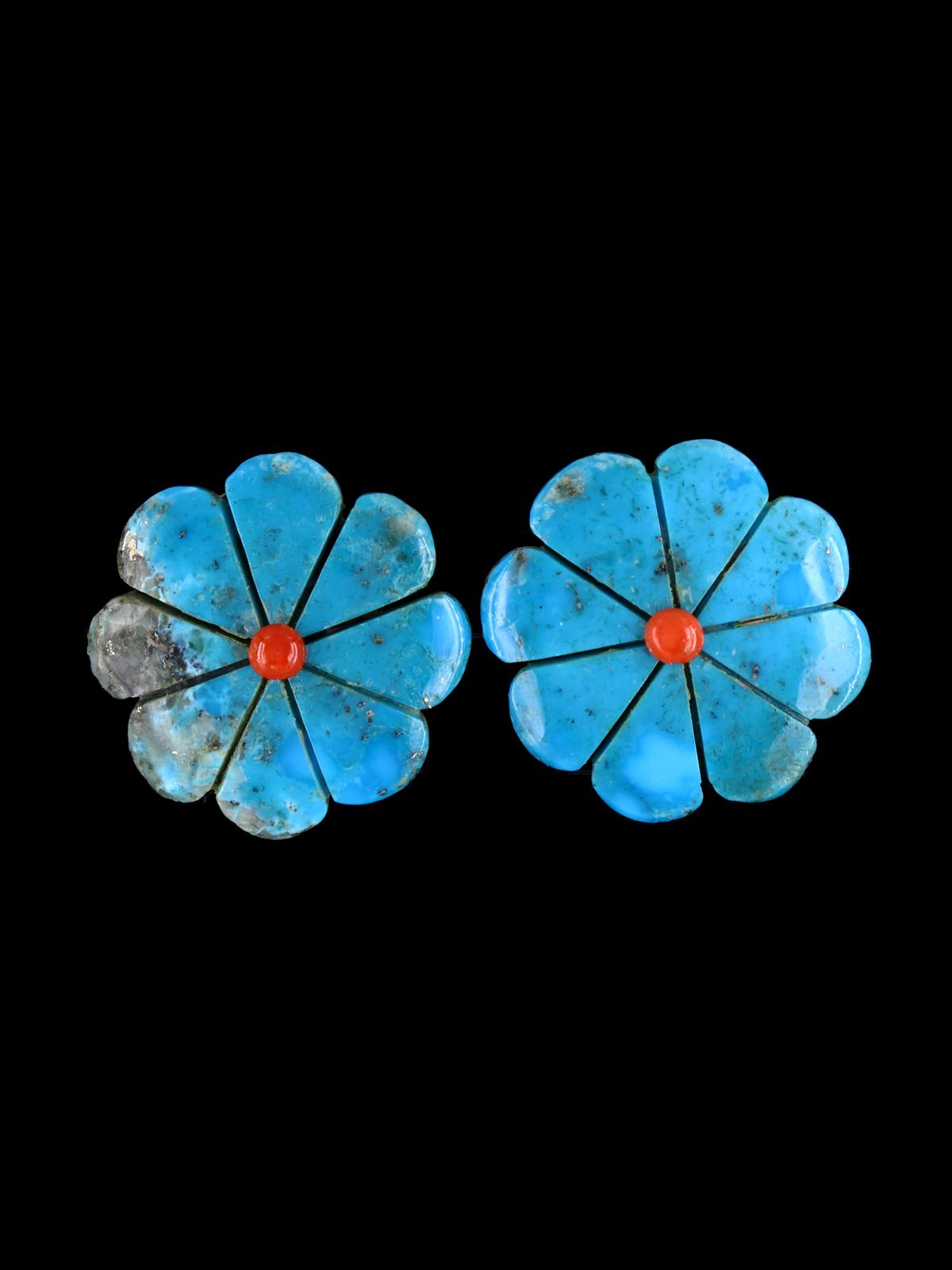 Pendientes colgantes con mosaico y poste con incrustaciones de Santo Domingo