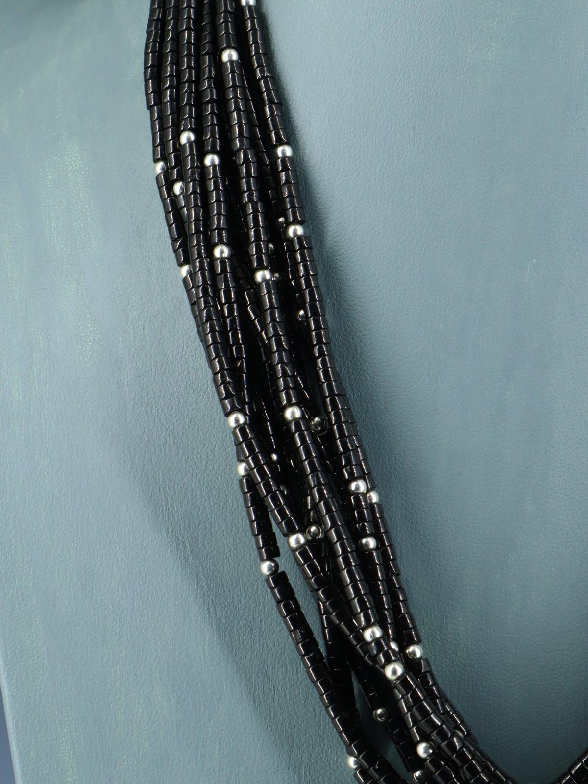 Collar turquesa con incrustaciones de mosaico de Santo Domingo nativo americano