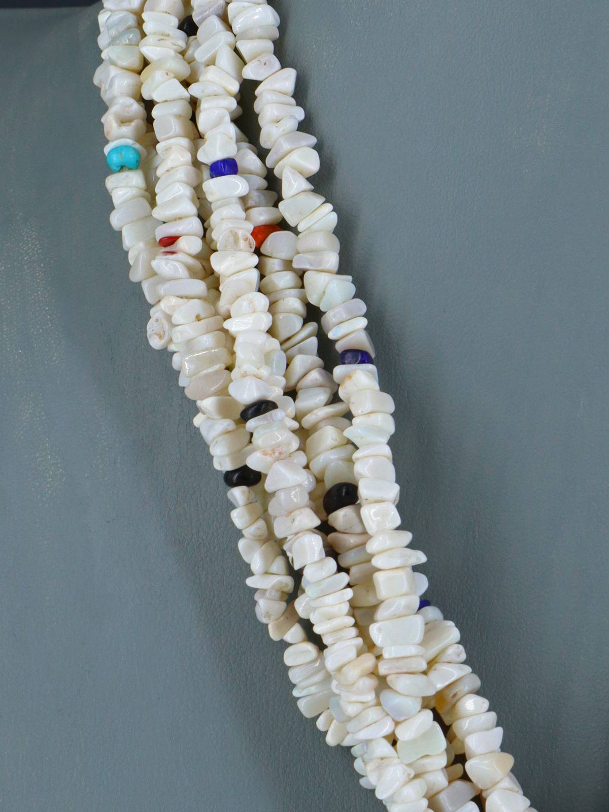 Native American Santo Domingo Mosaic Inlay Necklace - PuebloDirect.com