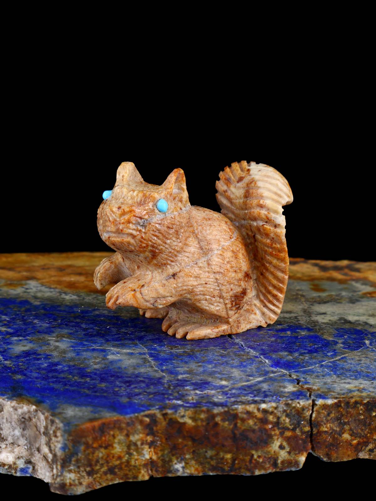 Picasso Marble Squirrel Zuni Fetish - PuebloDirect.com