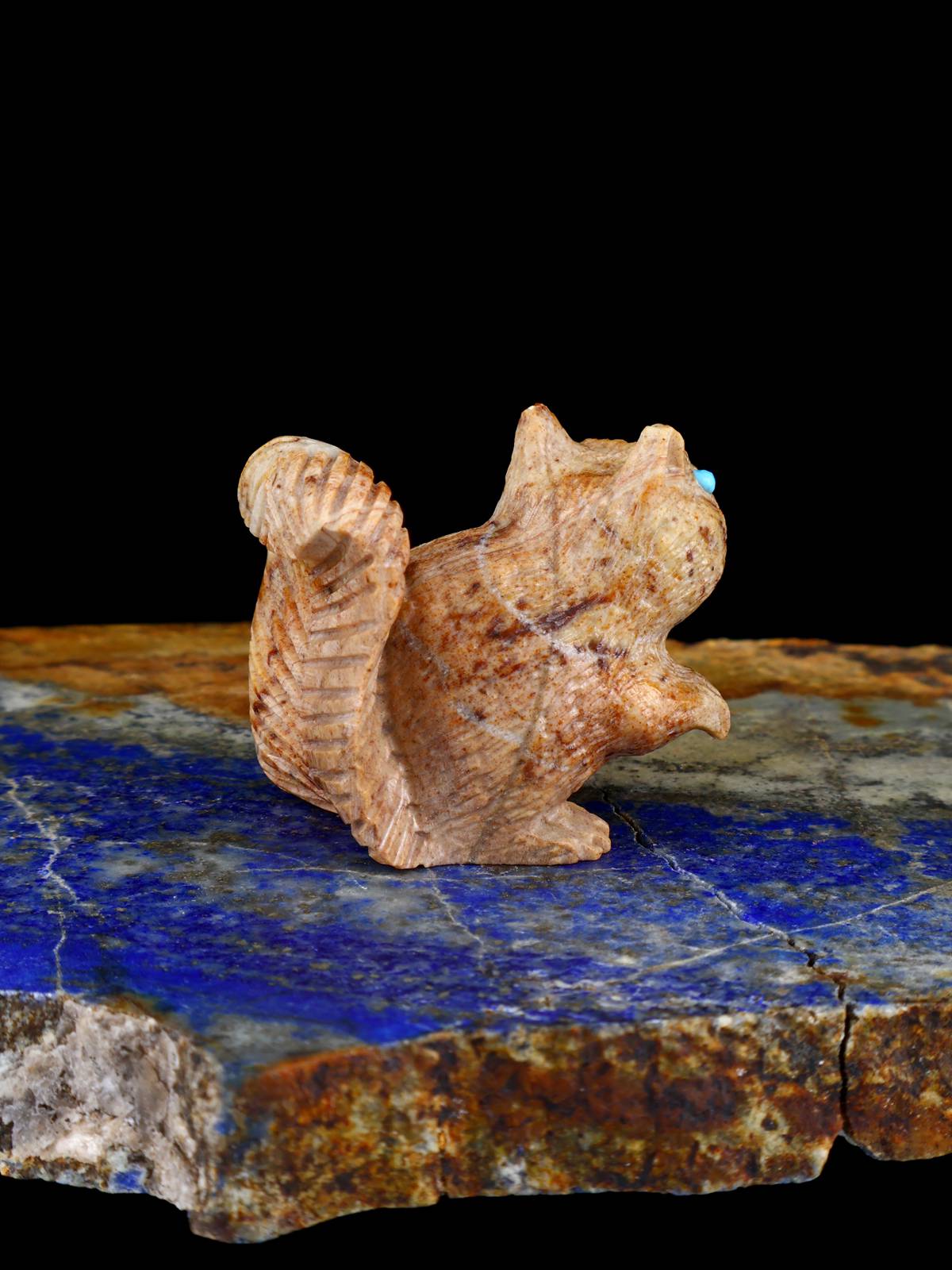 Picasso Marble Squirrel Zuni Fetish - PuebloDirect.com