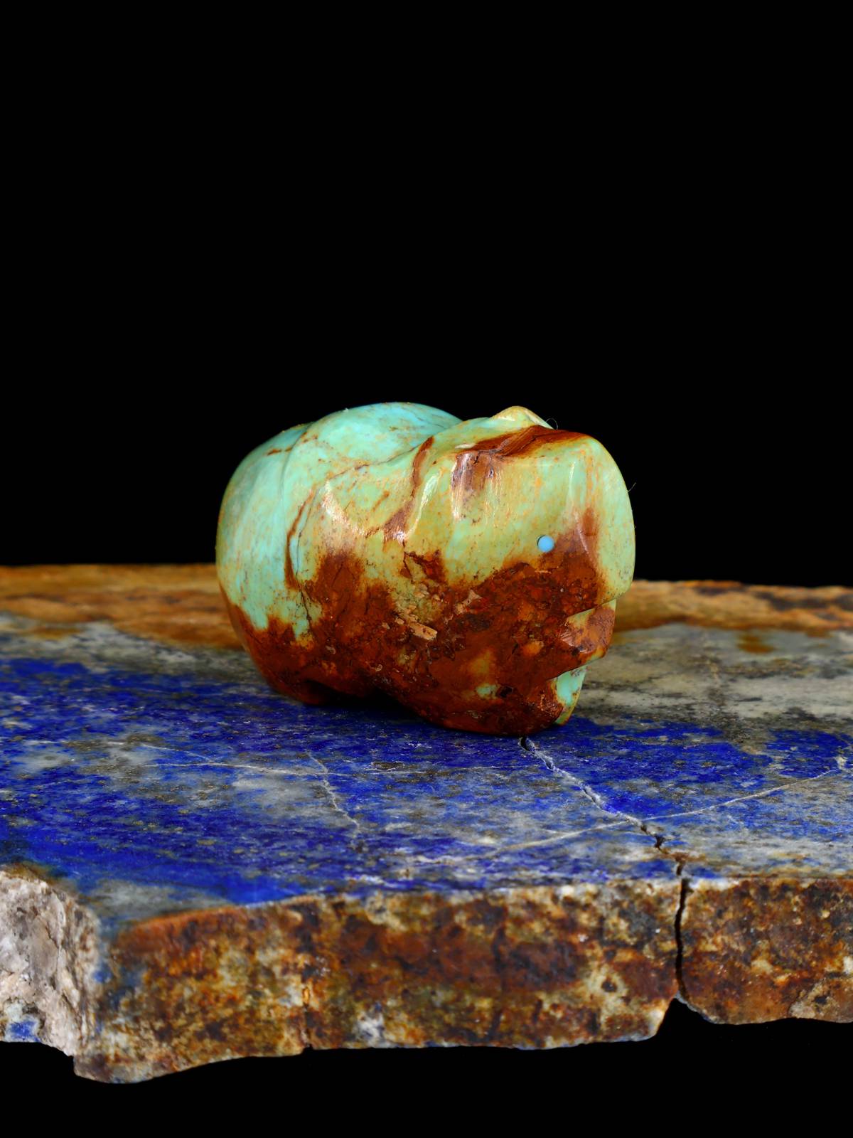 Fétiche Buffle Turquoise Zuni