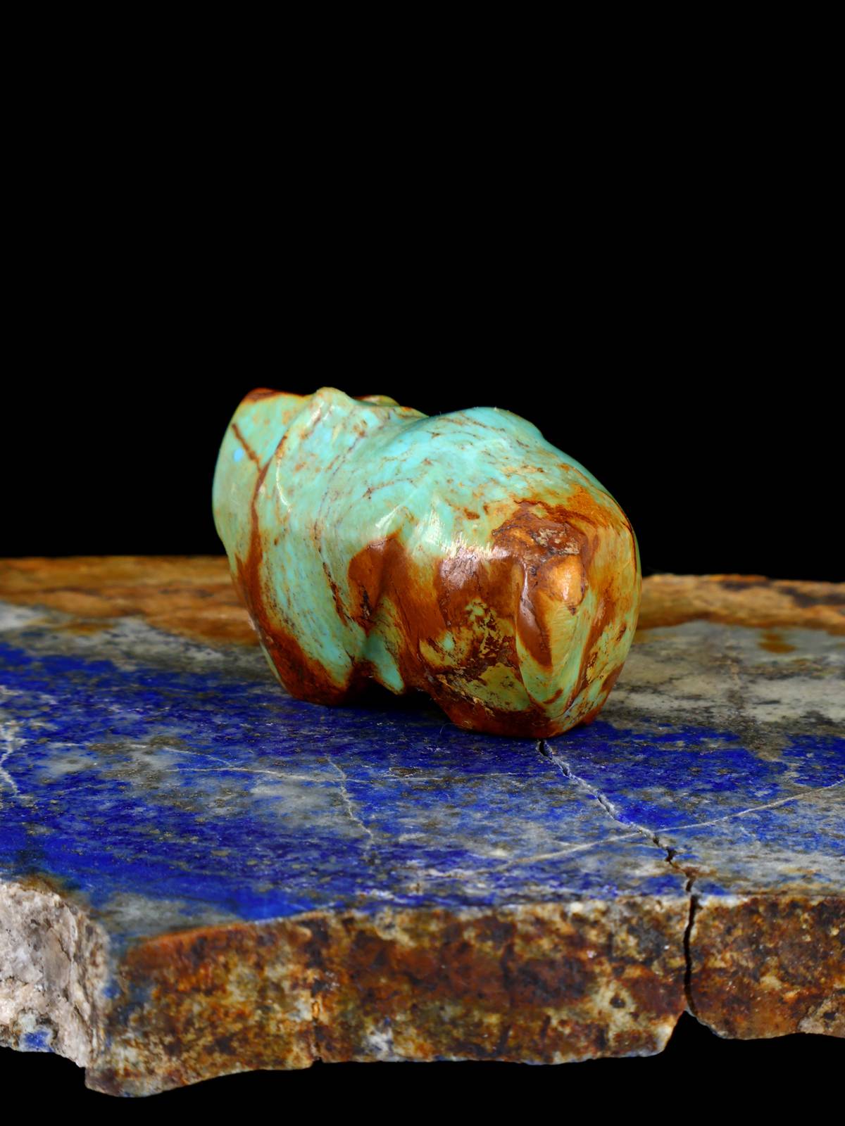 Fétiche Buffle Turquoise Zuni