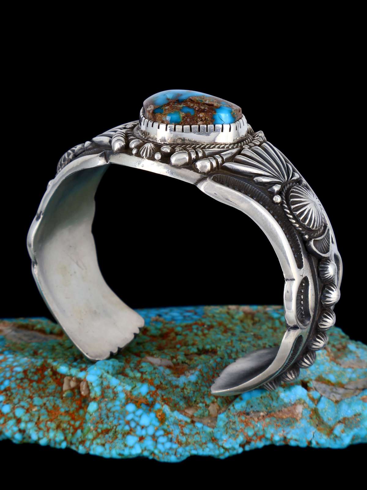 Native American Jewelry Natural Bisbee Turquoise Cuff Bracelet