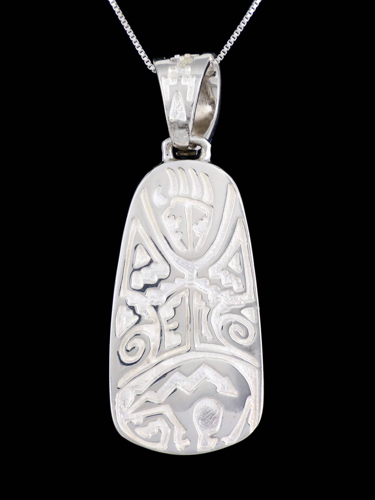 Navajo Turquoise and Opalite Inlay Reversible Pendant