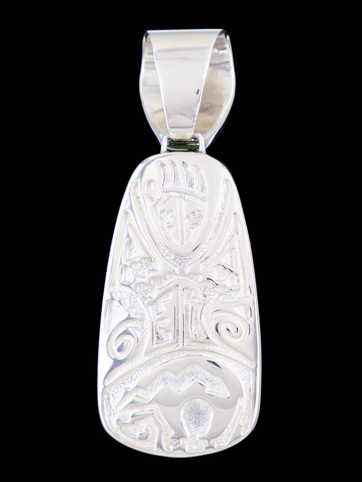 Large Navajo Turquoise and Opal Inlay Reversible Pendant