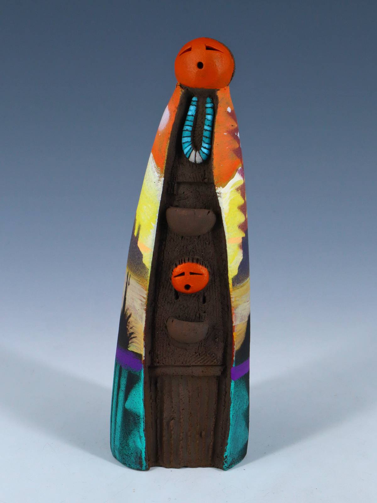 Native American Clay Mother One Baby Pottery Figural Doll - PuebloDirect.com