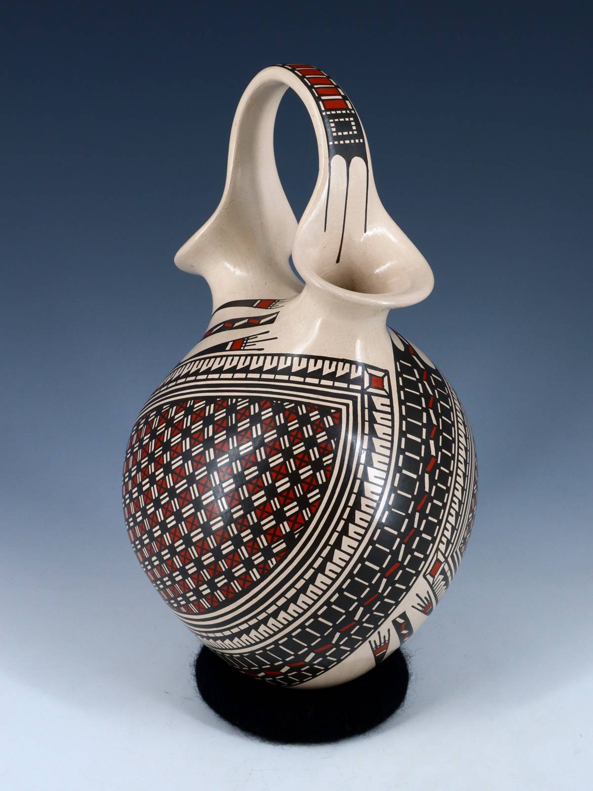 Mata Ortiz Hand Coiled Paquime Pottery Wedding Vase - PuebloDirect.com