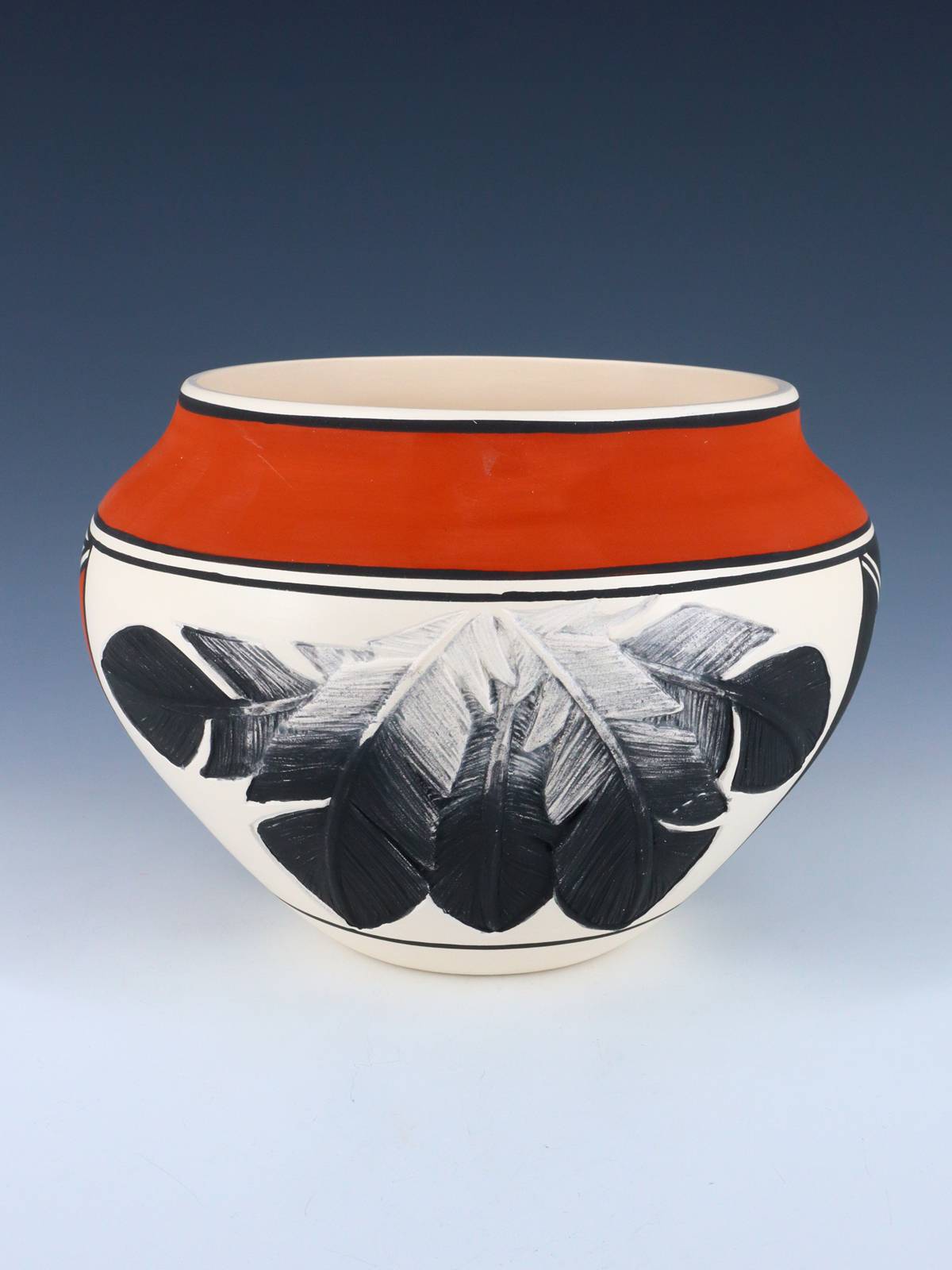 Acoma Pueblo Hand Painted Feather Pottery - PuebloDirect.com