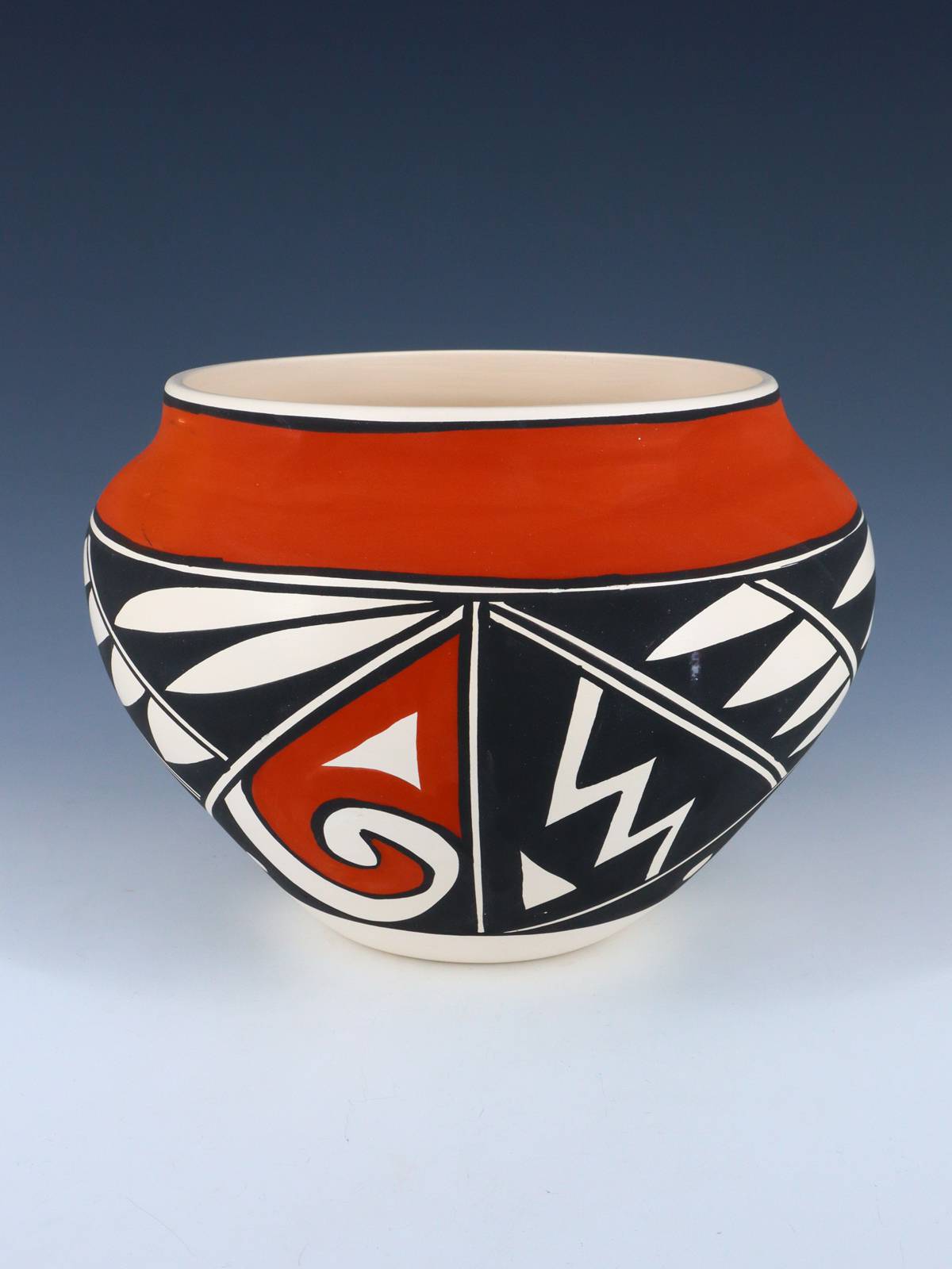 Acoma Pueblo Hand Painted Feather Pottery - PuebloDirect.com