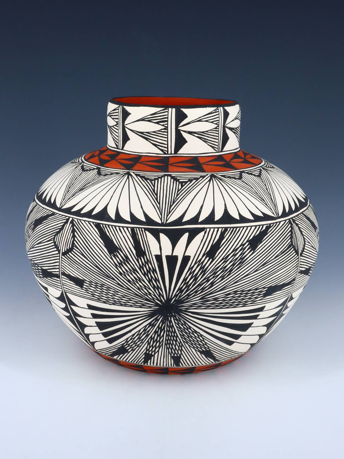 Acoma Pueblo Hand Painted Pottery Bowl - PuebloDirect.com