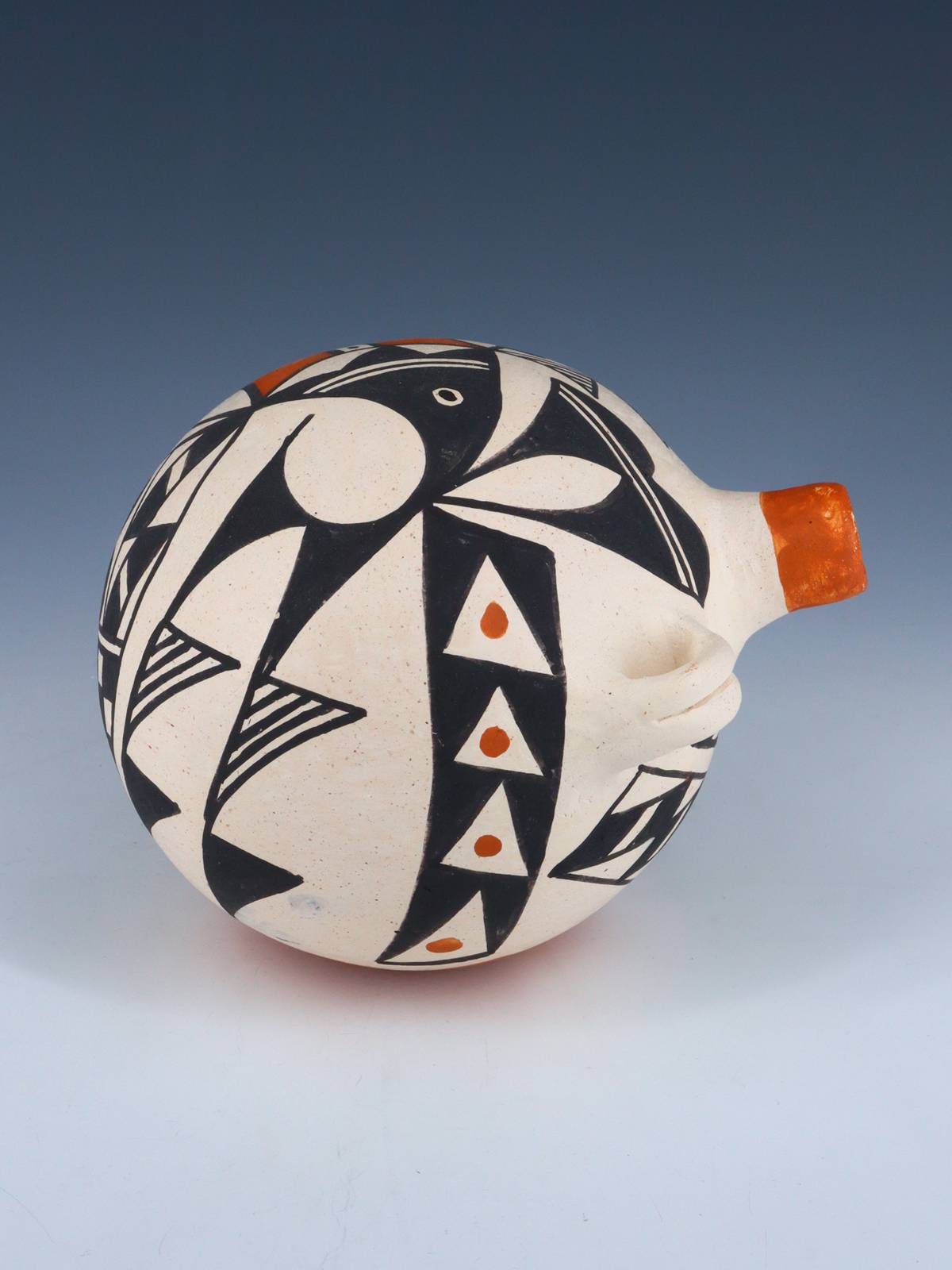 Acoma Pueblo Pottery Canteen - PuebloDirect.com