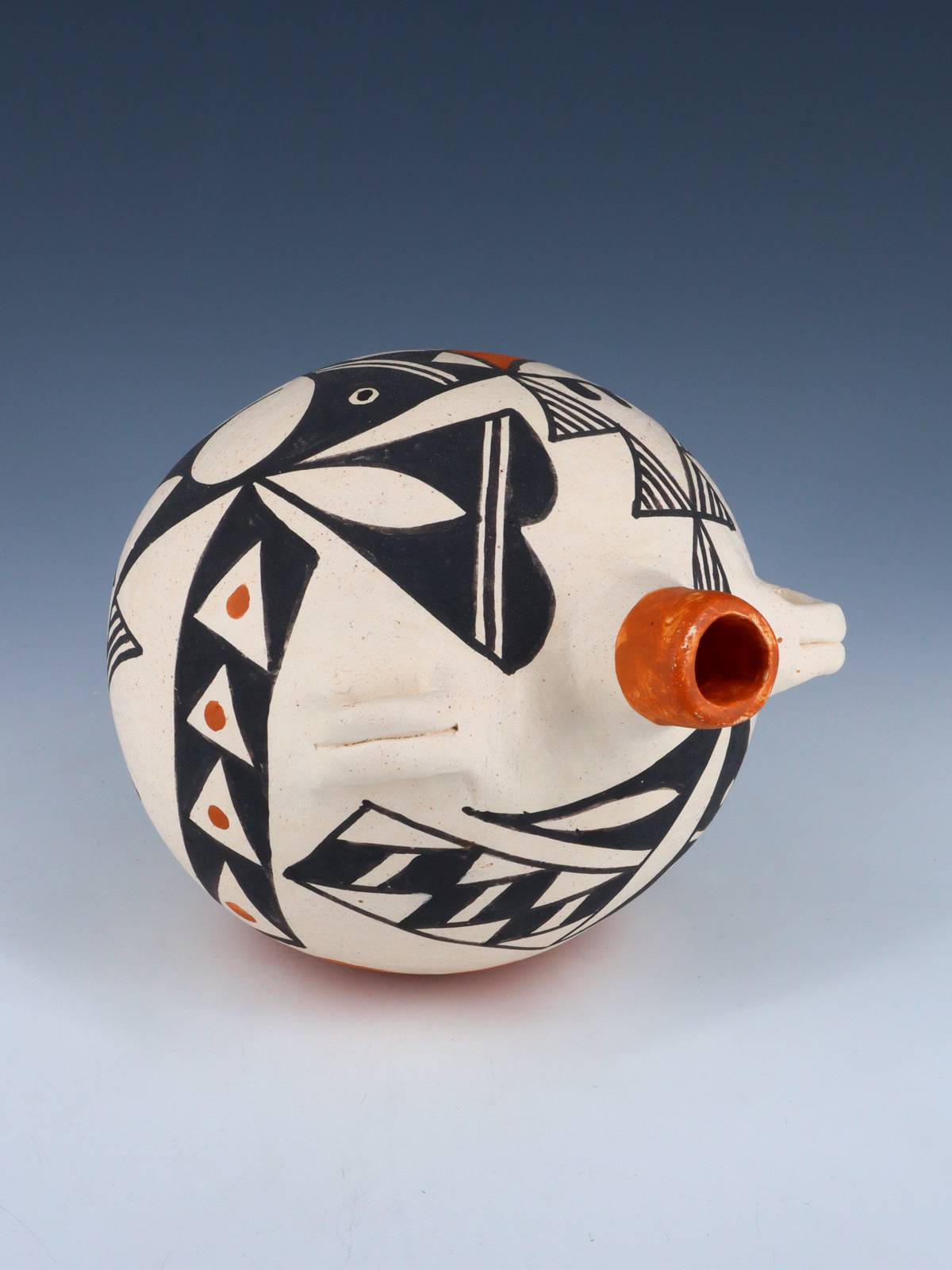 Acoma Pueblo Pottery Canteen - PuebloDirect.com