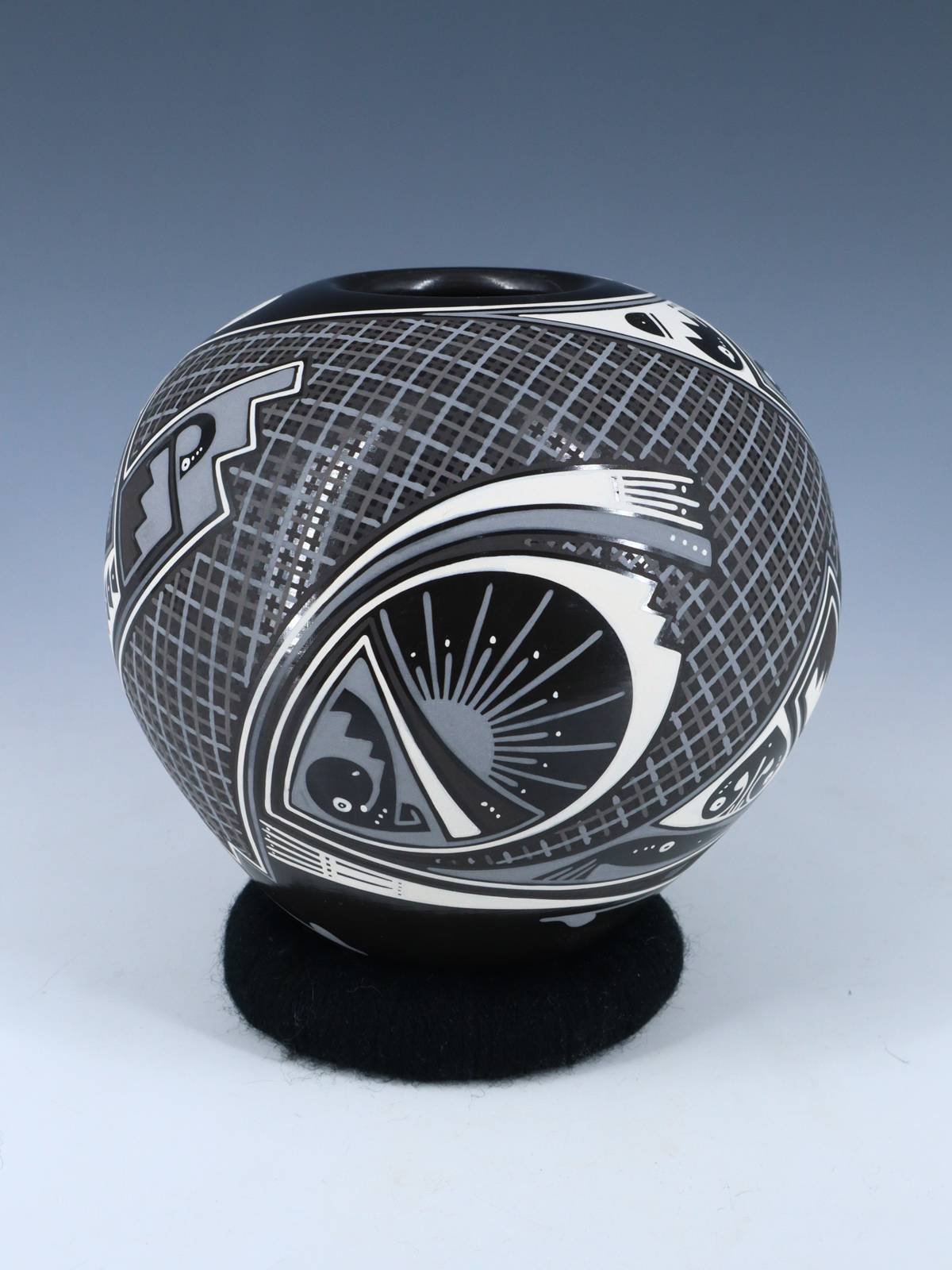 Mata Ortiz Hand Coiled and Painted Paquime Pottery