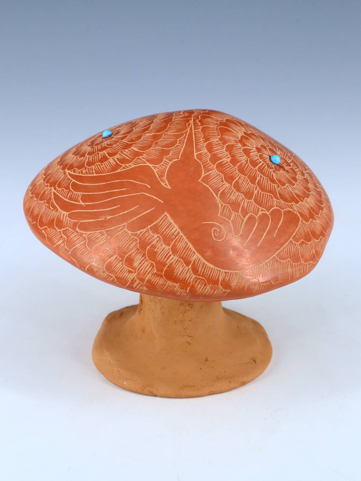 Vase de poterie en argile rouge enroulé à la main de Santa Clara Pueblo