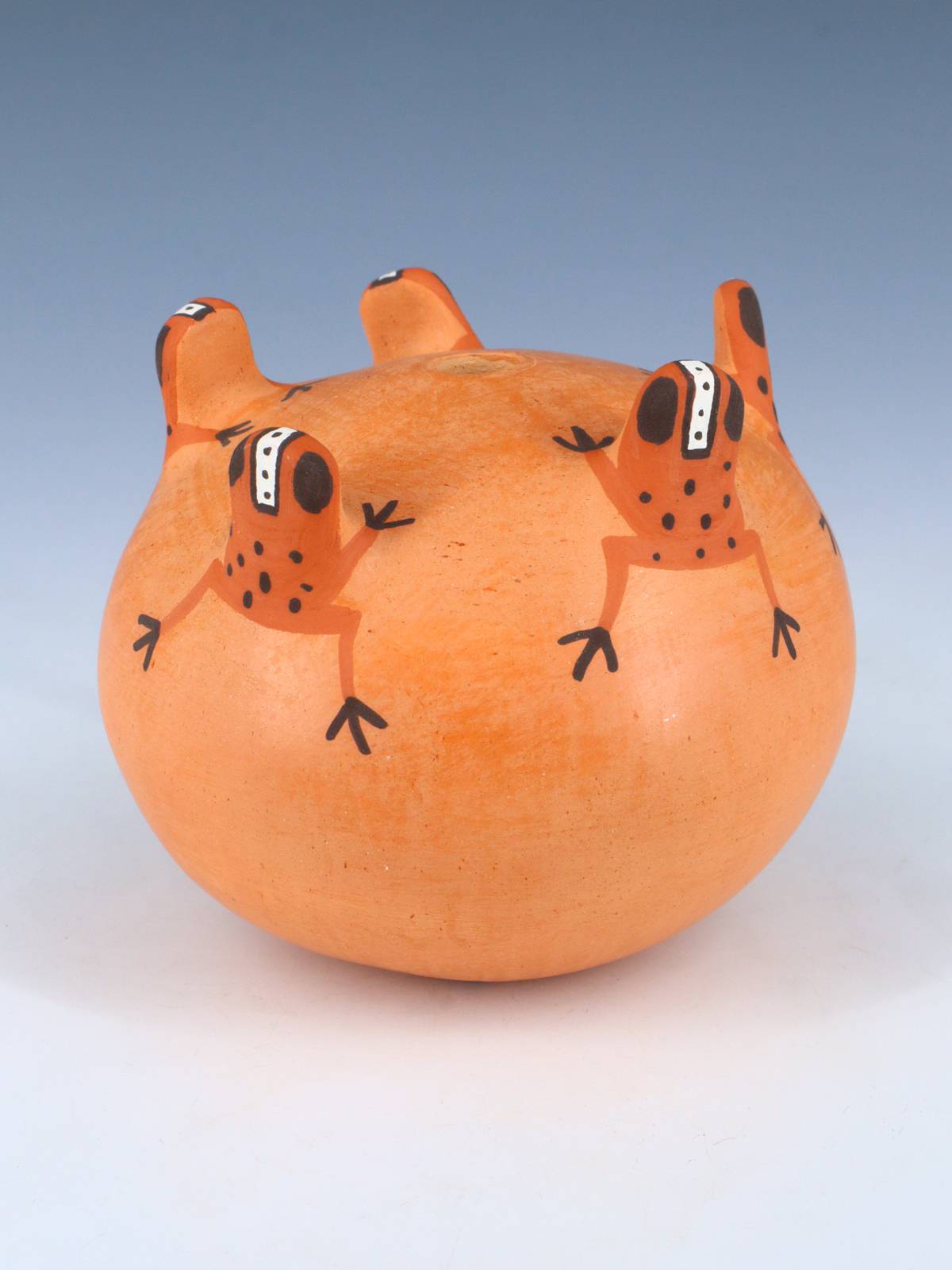 Zuni Pueblo Frog Pottery Seed Pot