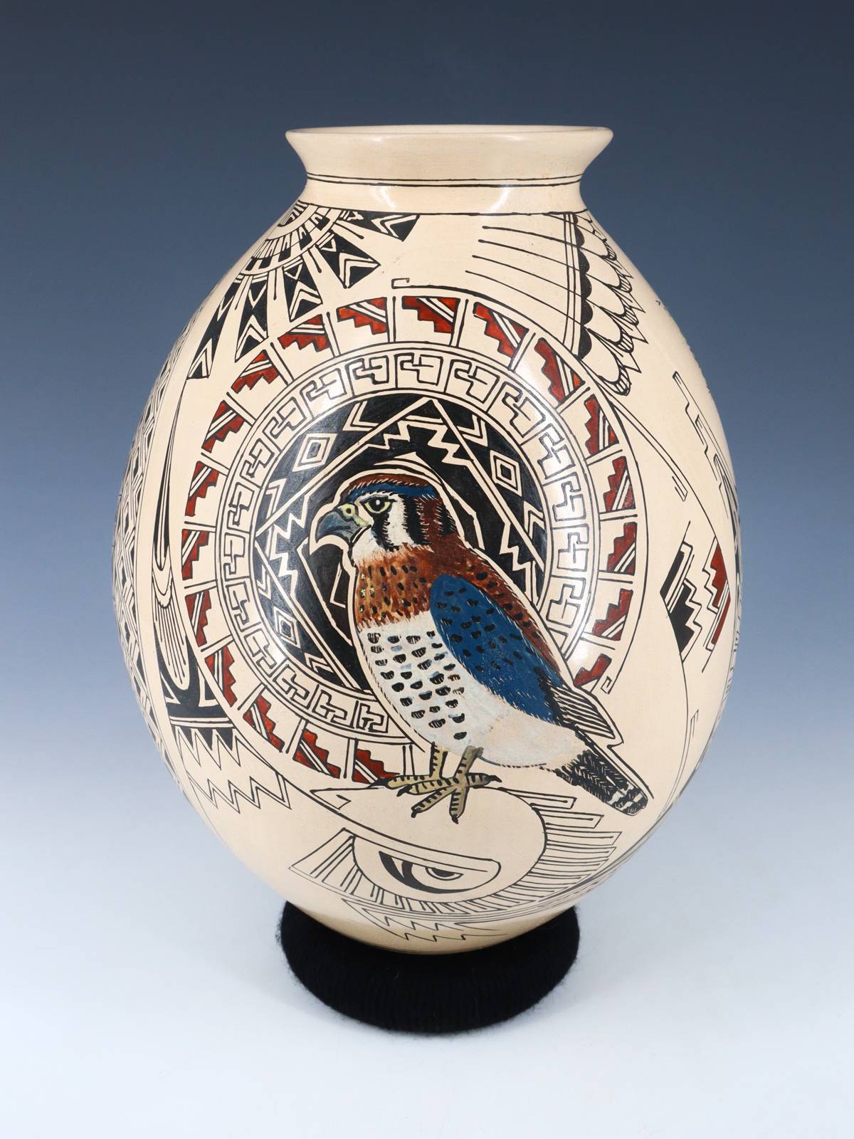 Mata Ortiz Hand Coiled Painted Wildlife Pottery