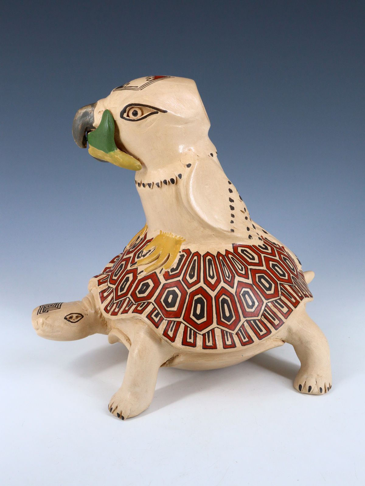 Mata Ortiz Hand Coiled Turtle, Bird and Fish Effigy Pottery - PuebloDirect.com