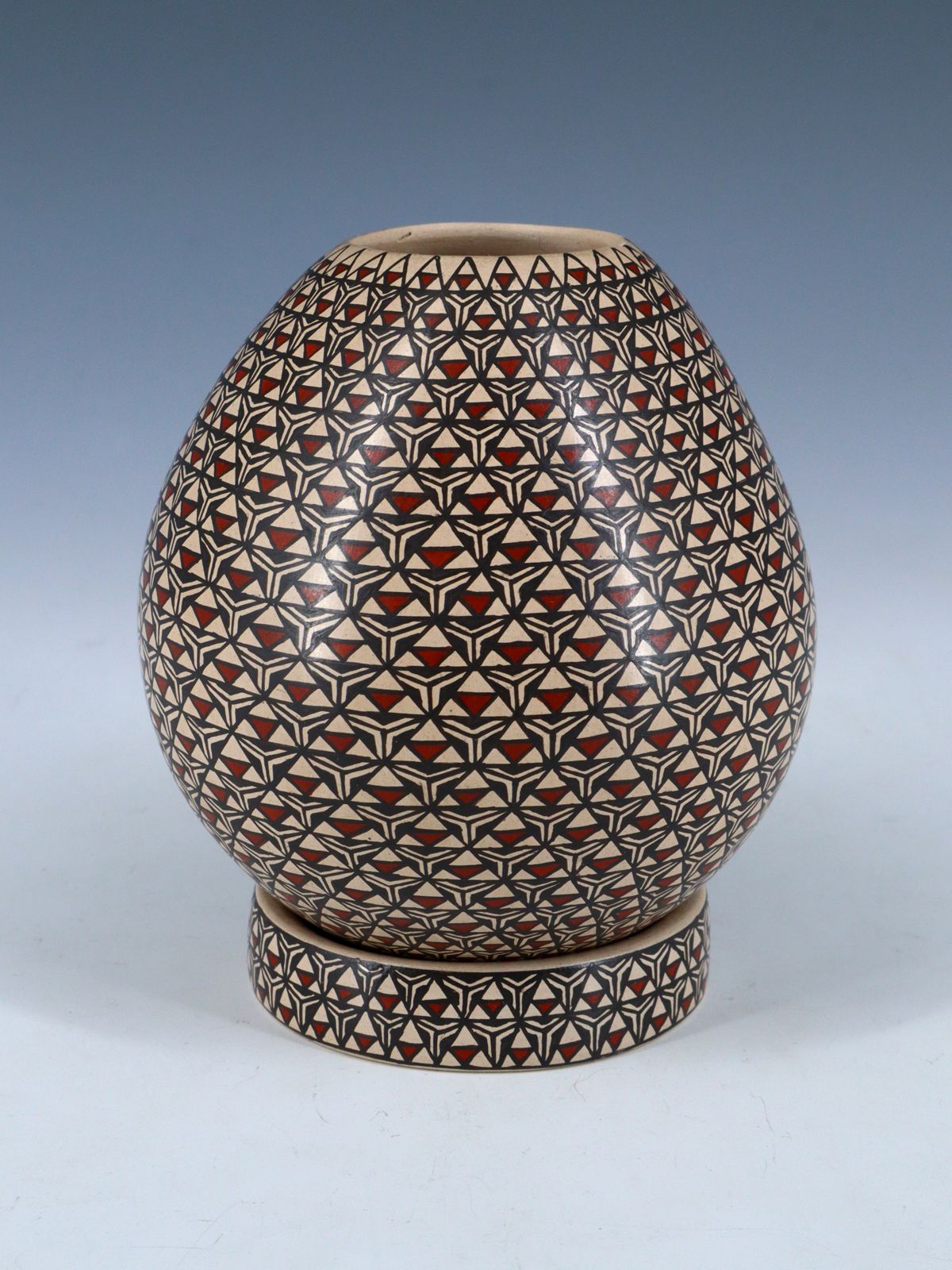 Mata Ortiz Painted Geometric Pottery Vase - PuebloDirect.com