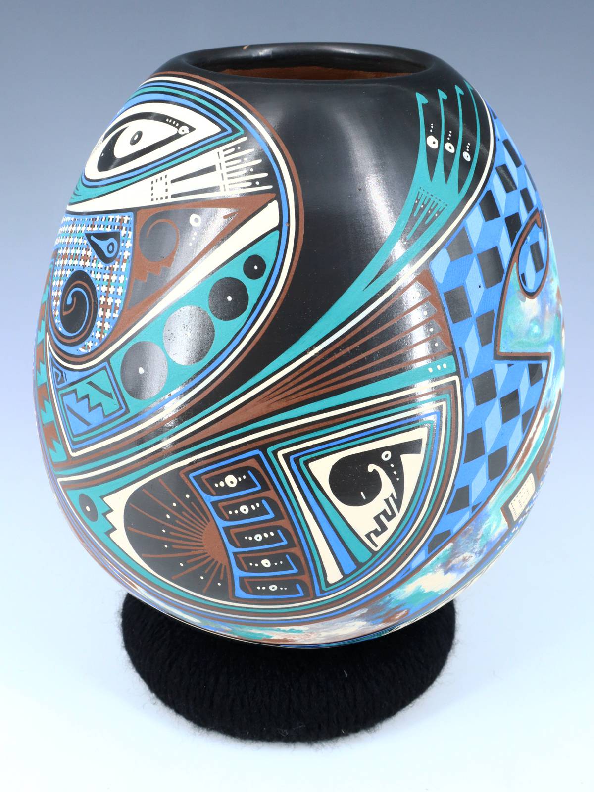 Mata Ortiz Hand Coiled and Painted Paquime Pottery