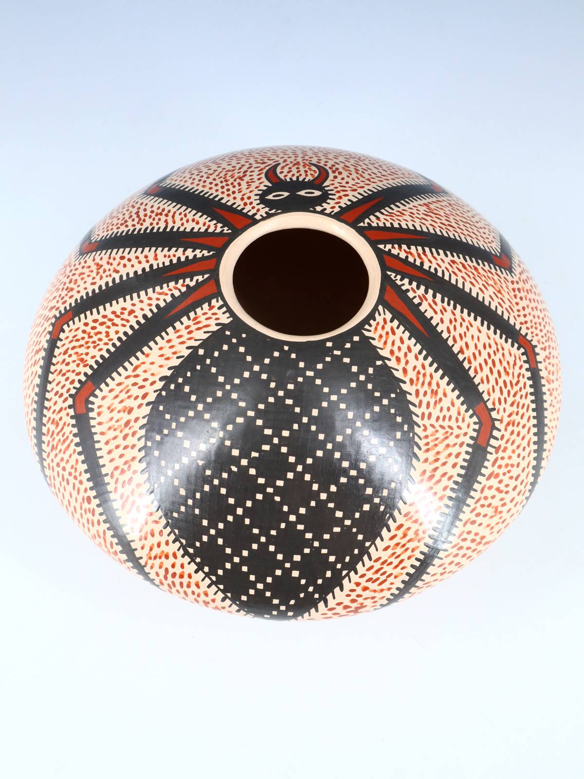 Mata Ortiz Paquime Pottery Spider Seed Pot