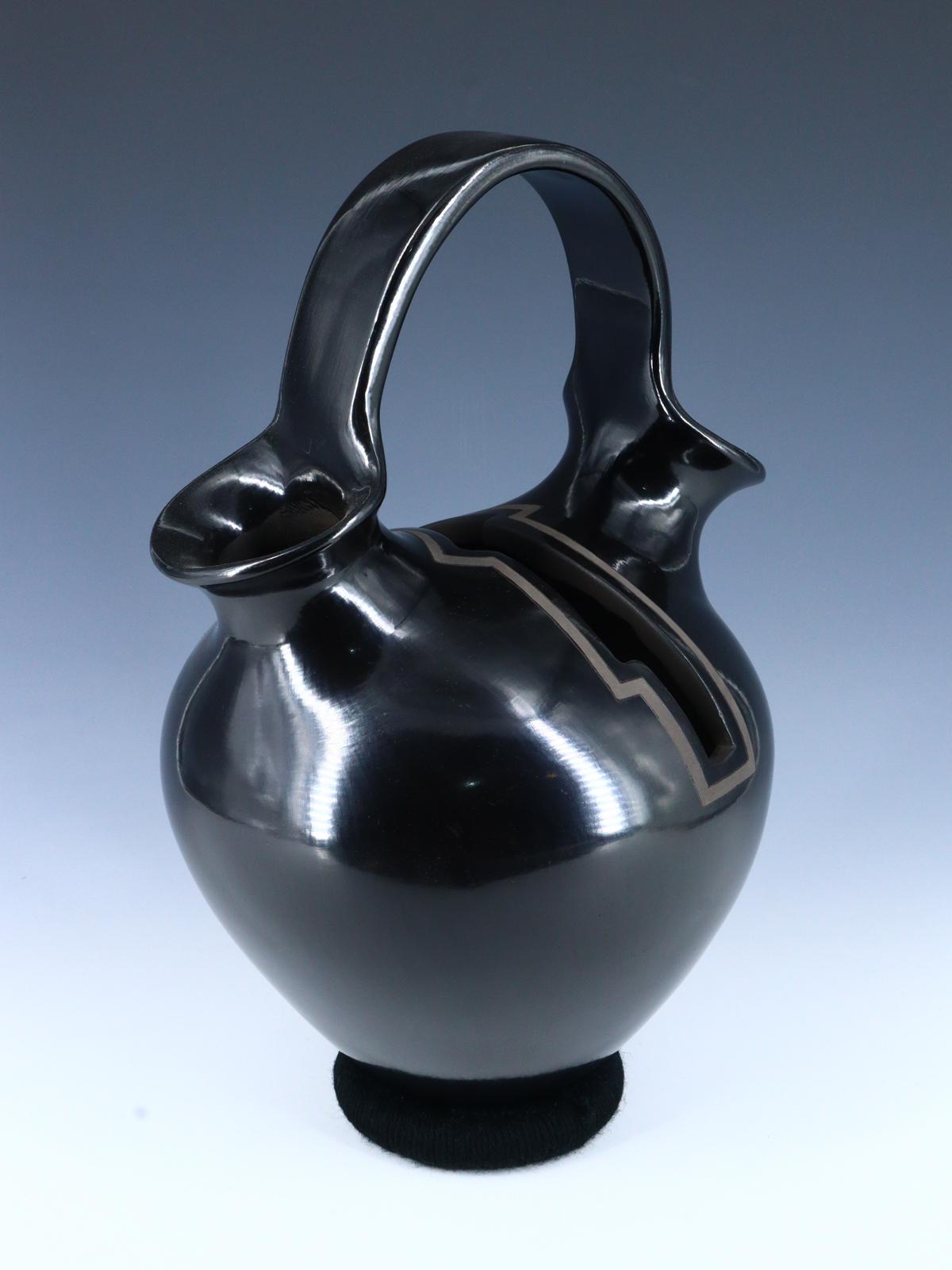 Mata Ortiz Hand Coiled Carved Pottery Wedding Vase