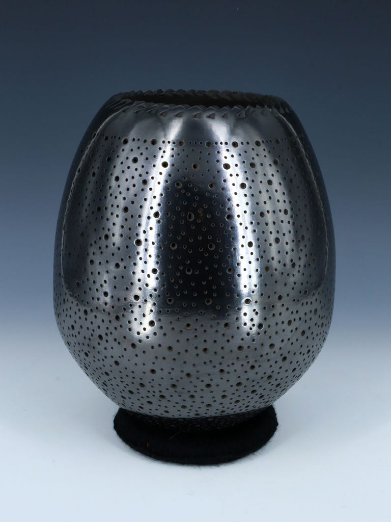 Mata Ortiz Hand Coiled Black Pottery Carved Pottery - PuebloDirect.com