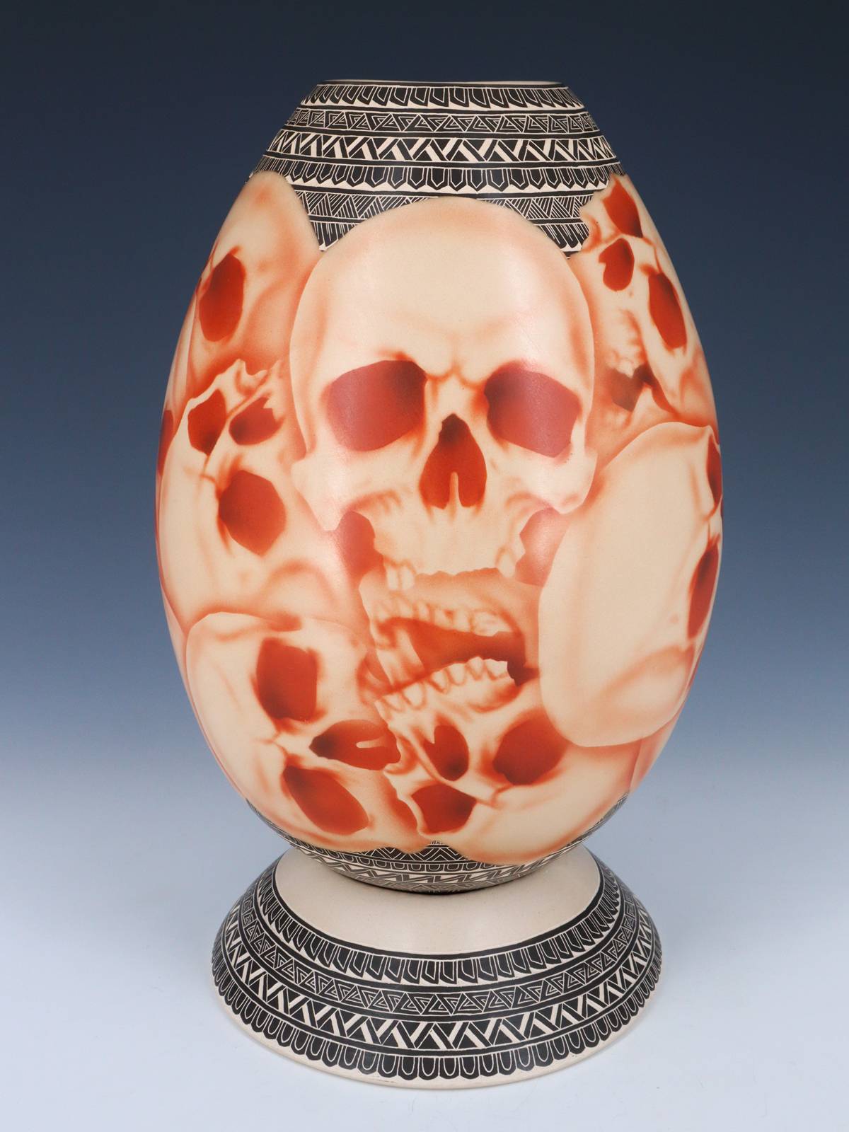 Mata Ortiz Hand Coiled Skull Pottery - PuebloDirect.com