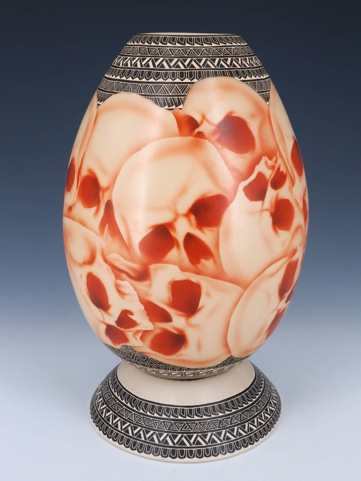 Mata Ortiz Hand Coiled Skull Pottery - PuebloDirect.com