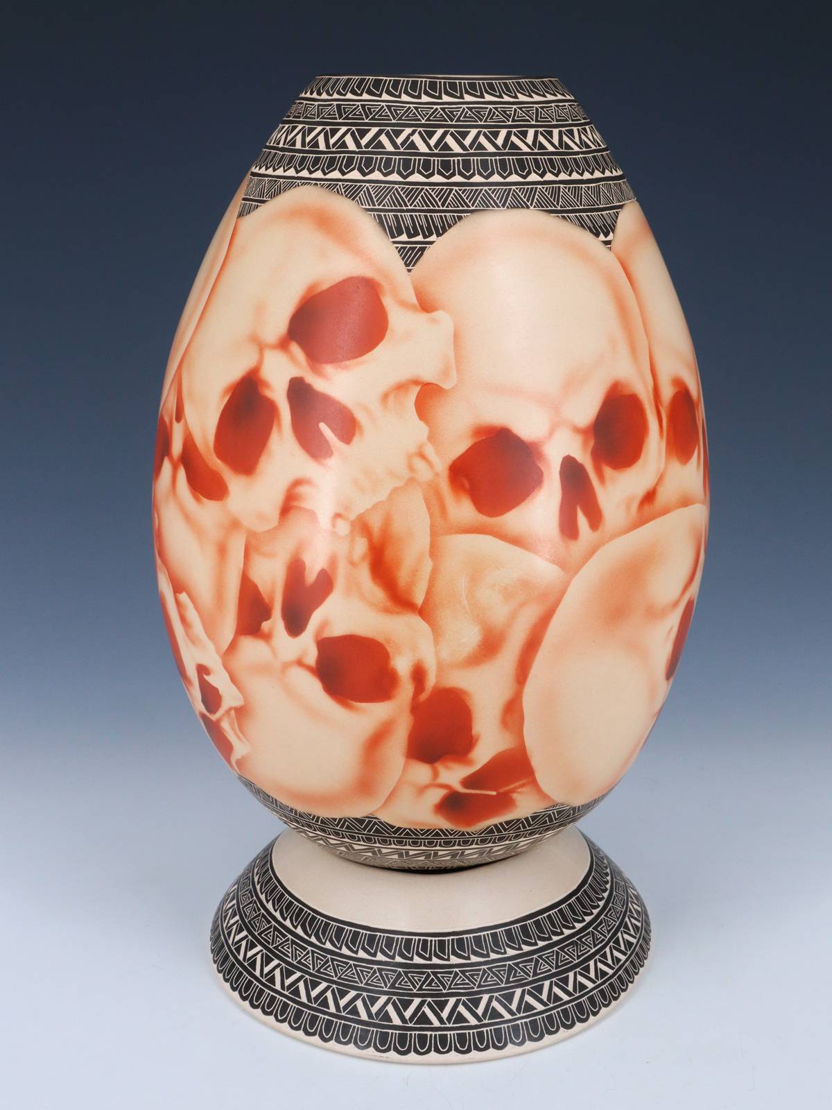 Mata Ortiz Hand Coiled Skull Pottery - PuebloDirect.com