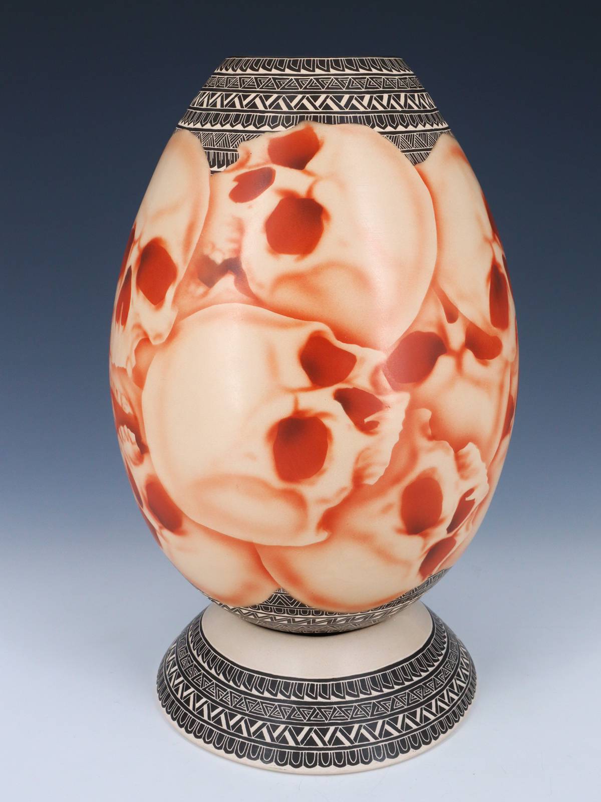 Mata Ortiz Hand Coiled Skull Pottery - PuebloDirect.com