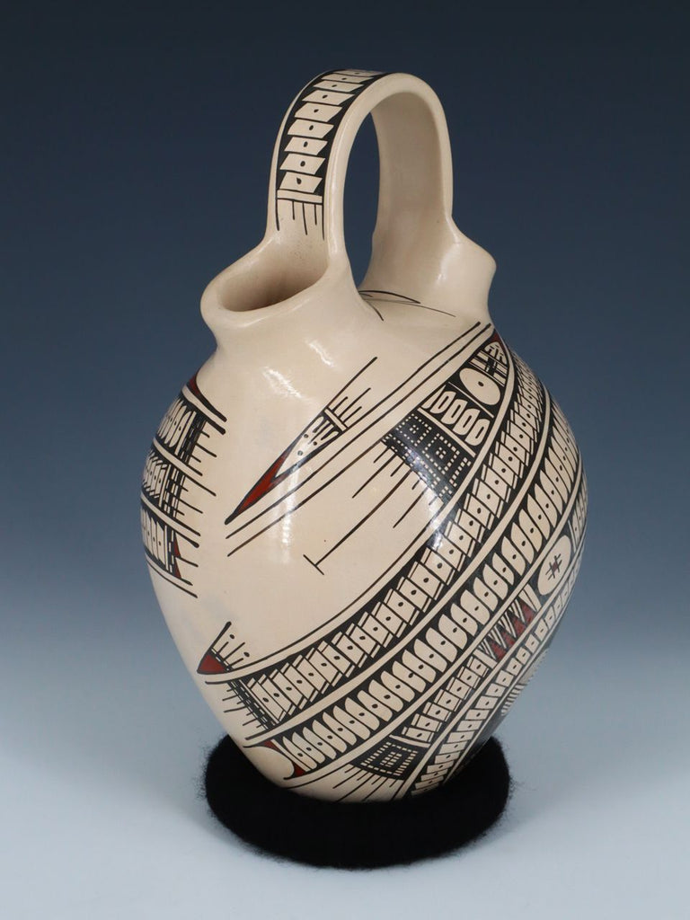 Mata Ortiz Hand Coiled Wedding Vase - PuebloDirect.com