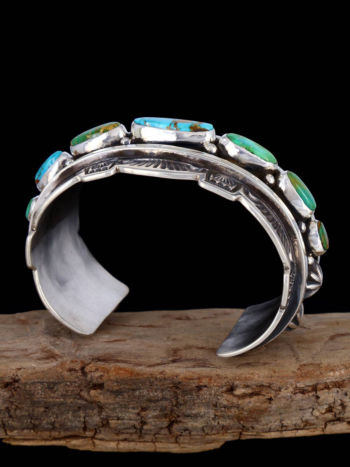 Navajo Jewelry Natural Royston Turquoise Cuff Bracelet - PuebloDirect.com