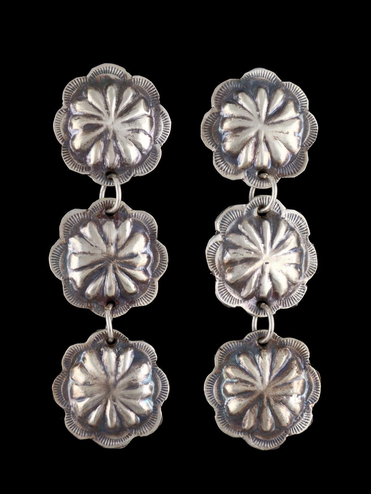 Navajo Sterling Silver Post Earrings - PuebloDirect.com