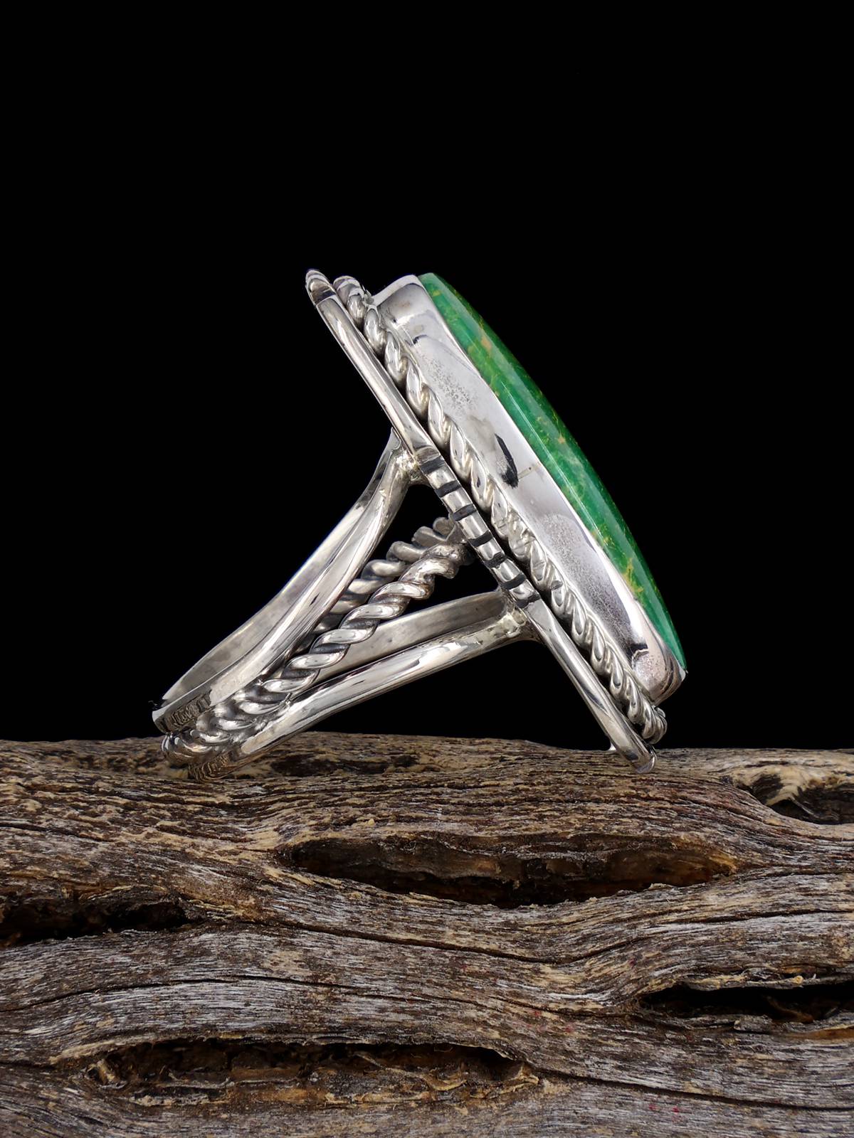 Sterling Silver Tyrone Turquoise Ring, Size 6 1/2 - PuebloDirect.com