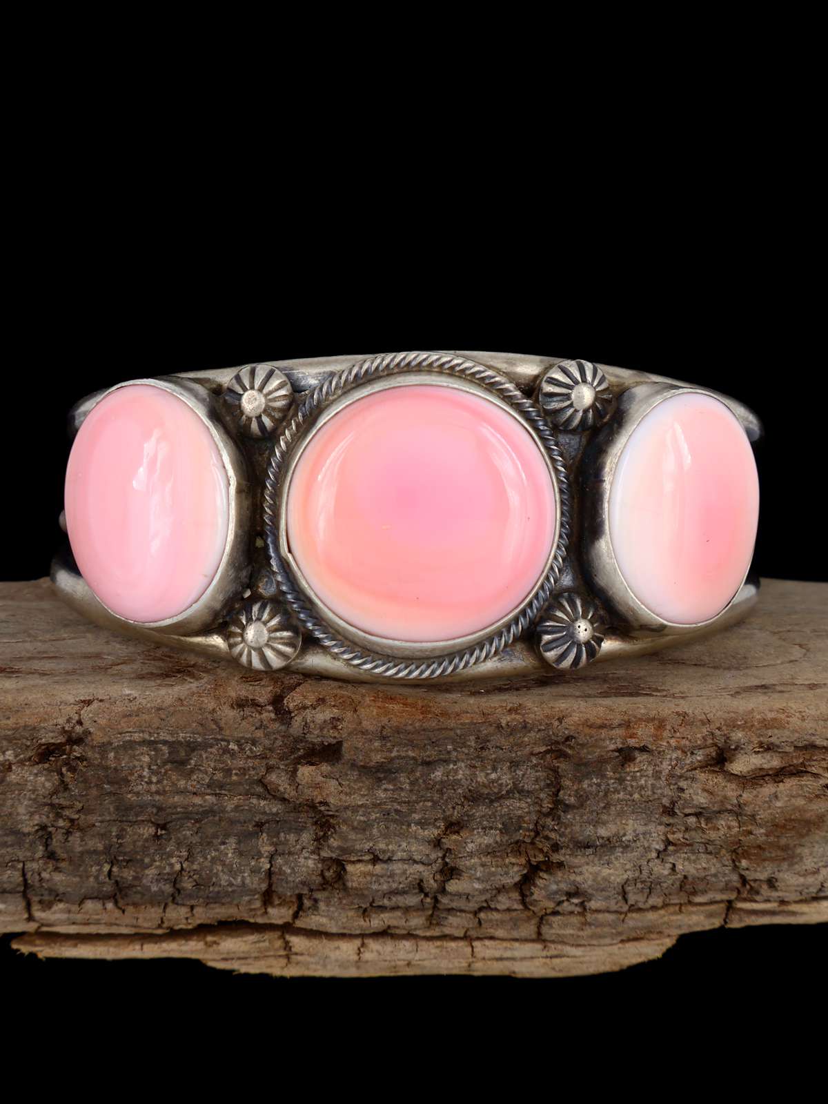 Native American Jewelry Pink Conch Cuff Bracelet