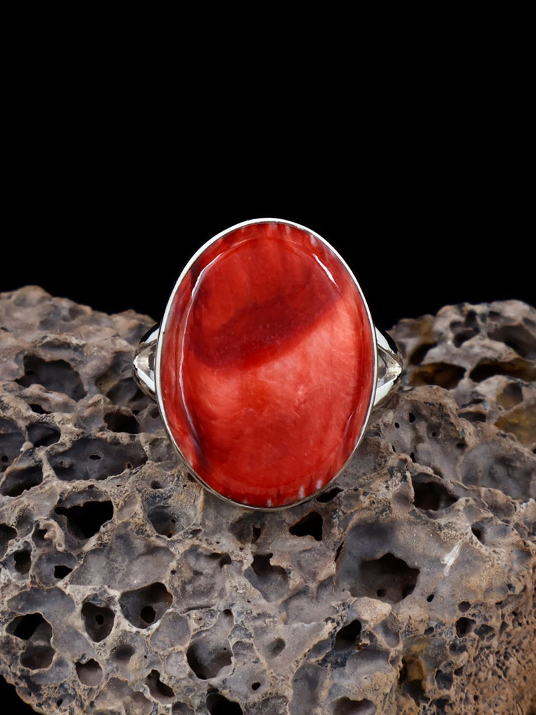 Navajo Spiny Oyster Ring, Size 6 1/2 - PuebloDirect.com