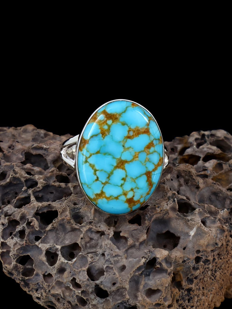 Navajo #8 Turquoise Ring, Size 7 - PuebloDirect.com
