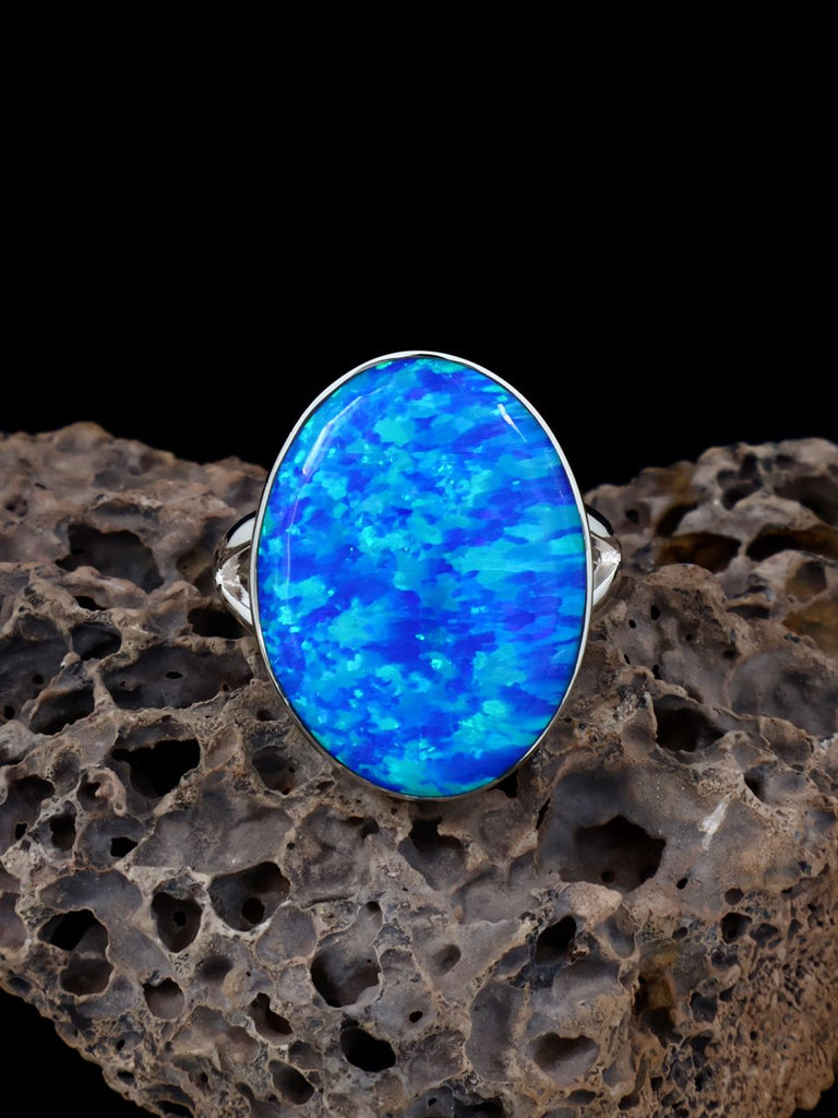 Navajo Kyocera Opal Ring, Size 6 1/2 - PuebloDirect.com