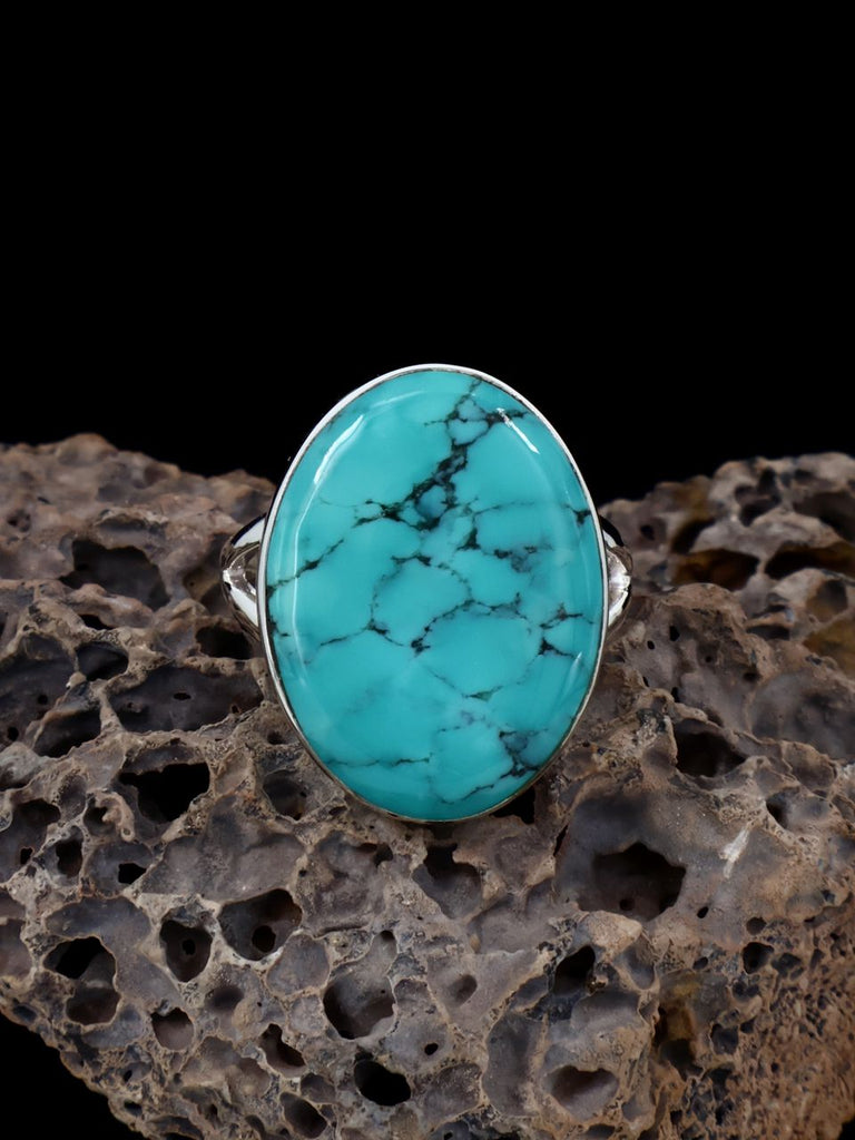 Navajo Cloud Mountain Turquoise Ring, Size 6 1/2 - PuebloDirect.com