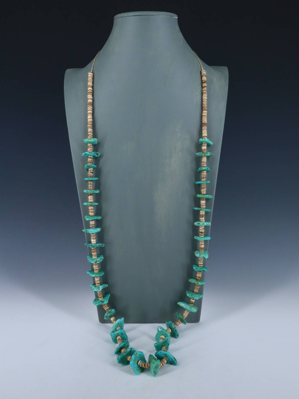Native American Jewelry Single Strand Turquoise Necklace - PuebloDirect.com
