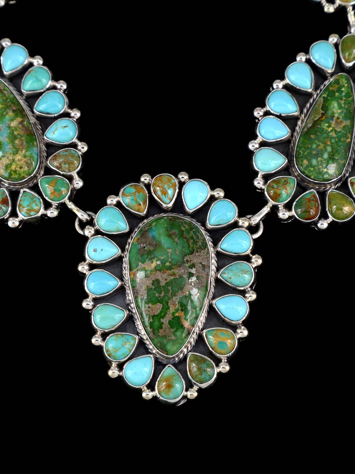 Native American Jewelry Campitos and Sonoran Gold Turquoise Necklace - PuebloDirect.com