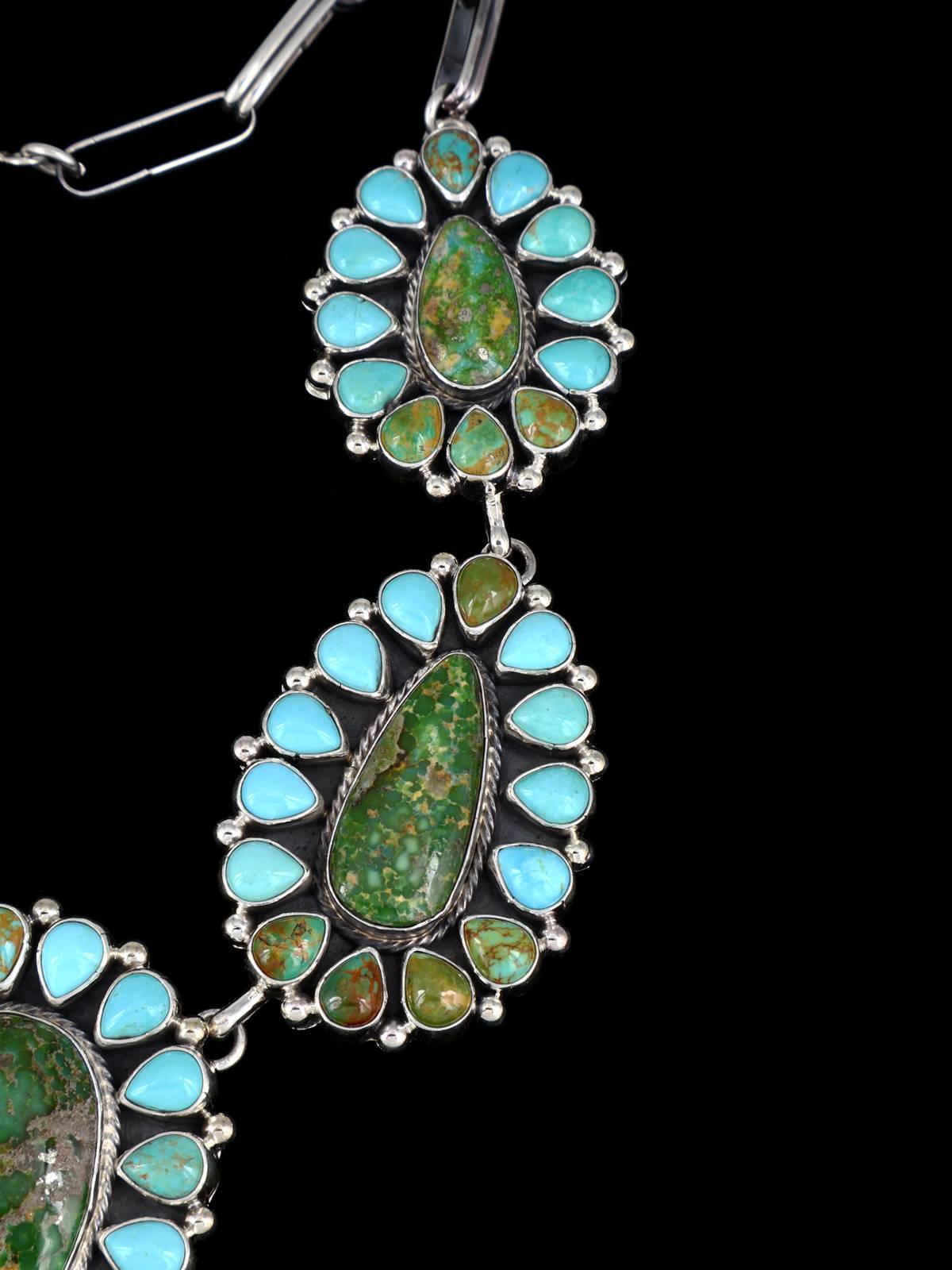Native American Jewelry Campitos and Sonoran Gold Turquoise Necklace - PuebloDirect.com