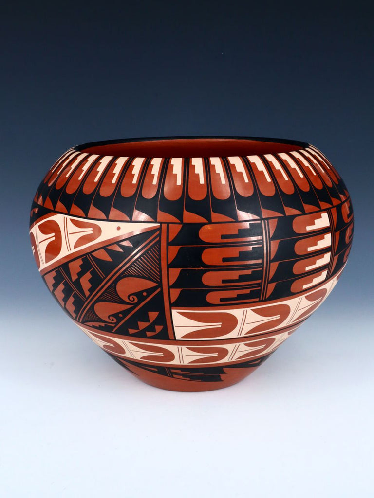 Handmade Geometric Jemez Pueblo Pottery Bowl - PuebloDirect.com