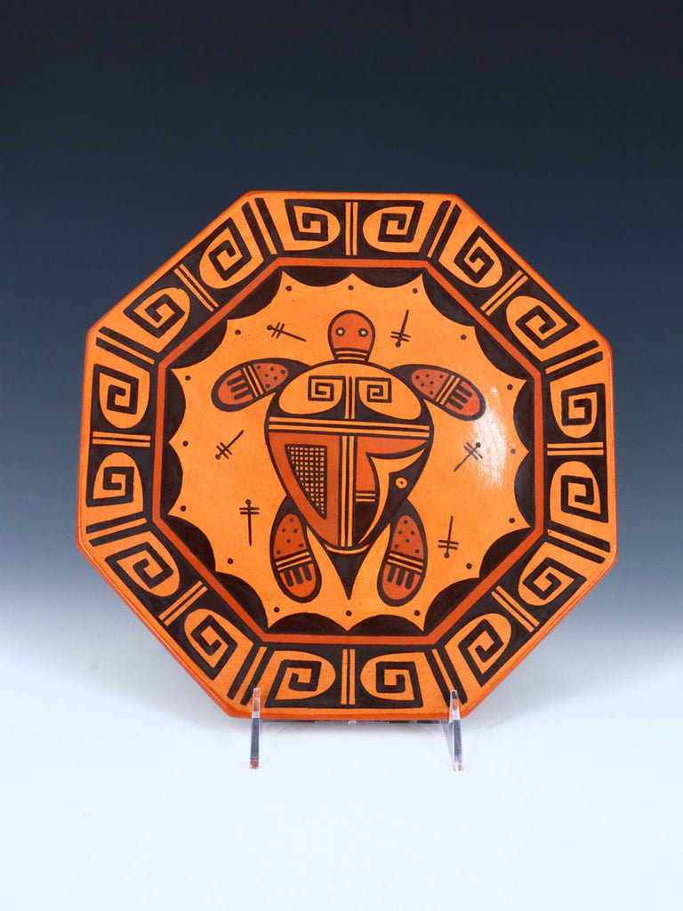 Hopi Hand Made Turtle Pottery Plate - PuebloDirect.com