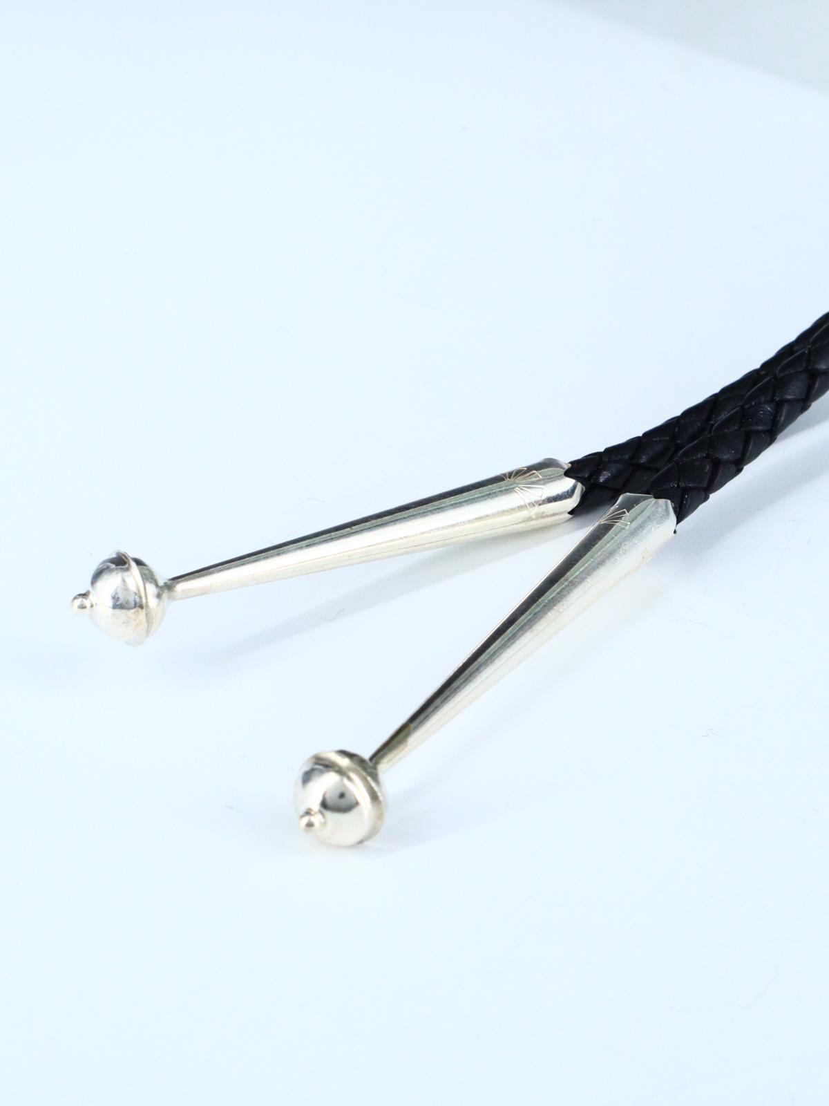 Corbata bolo turquesa de plata de ley de nativos americanos